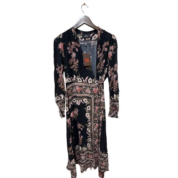 Etro Floral Paisley Print Wraparound Midi Dress Size 6 - Picture 12 of 14